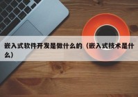 嵌入式软件开发是做什么的（嵌入式技术是什么）