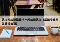 武汉网站建设找问一问公司武汉（武汉专业网站建设公司）
